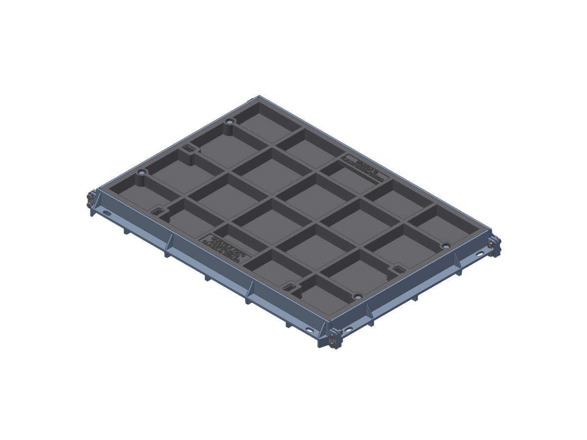 reece Ductile Iron Infill Boltdown Cover & Frame Class D Clear Opening 900mm x 600mm