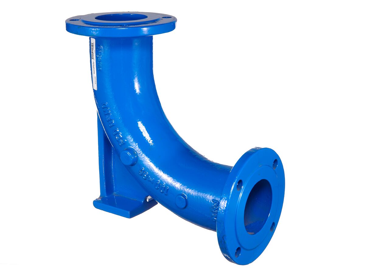 reece Ductile Iron Pedestal Bend (Flange x Flange) PN16 100mm x 90 Degrees