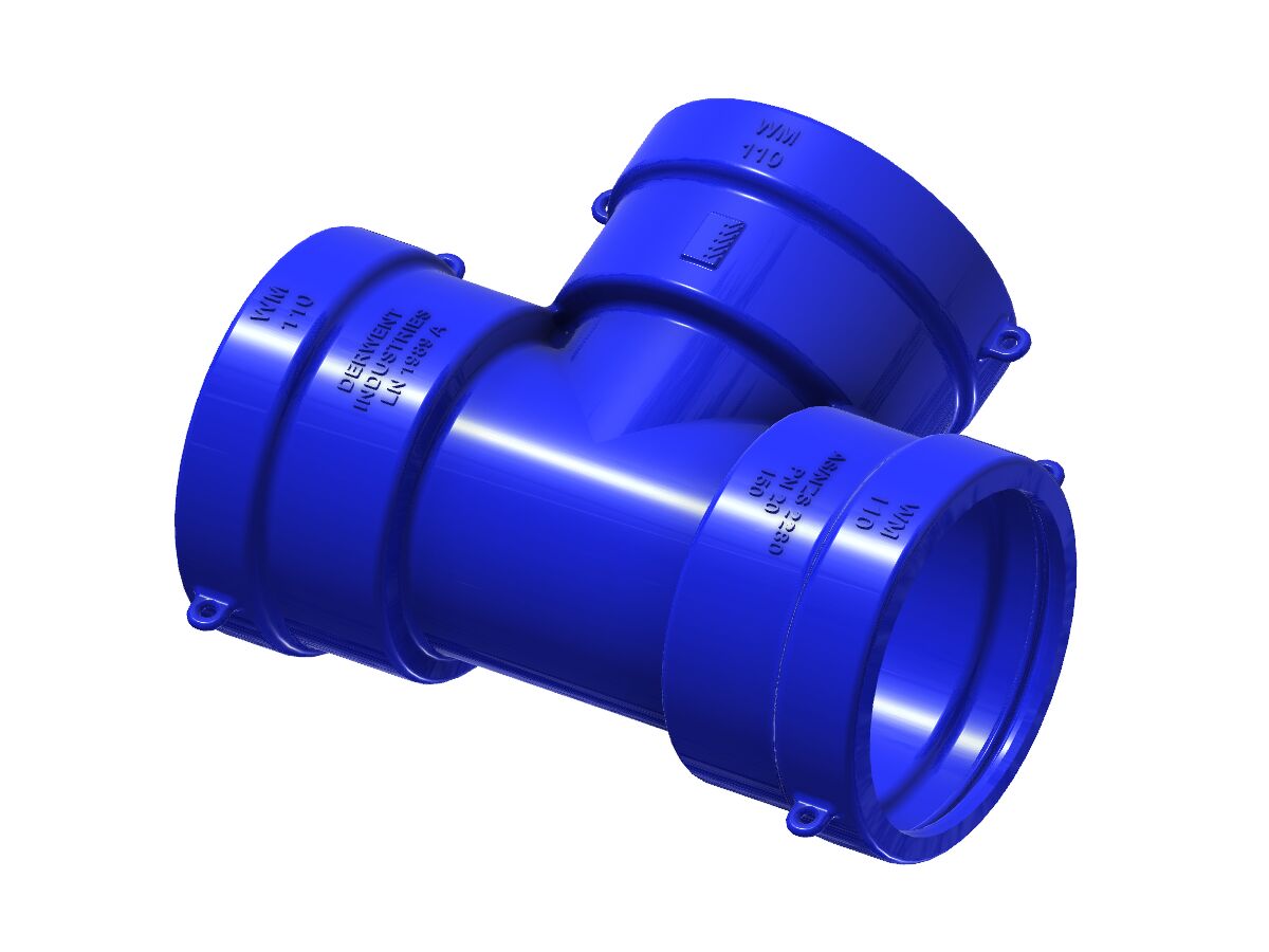 reece Ductile Iron Tee (Socket x Socket x Socket) PN35 300mm x 250mm