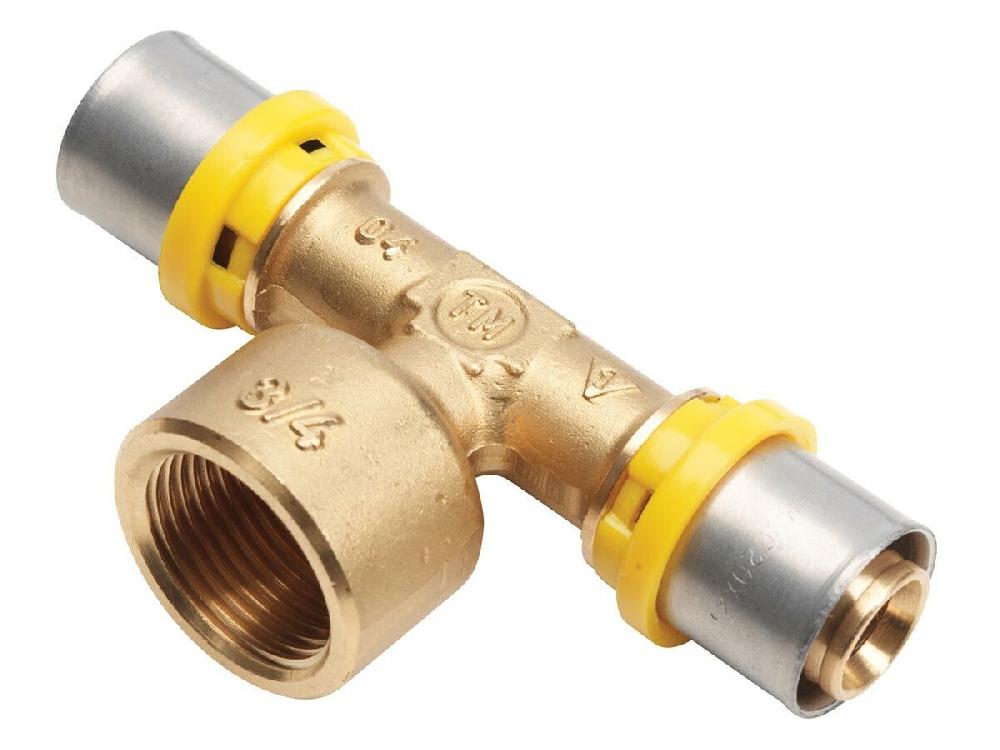 reece Duopex Gas Crimp Female Tee 50mm x 50mm x (3/4")