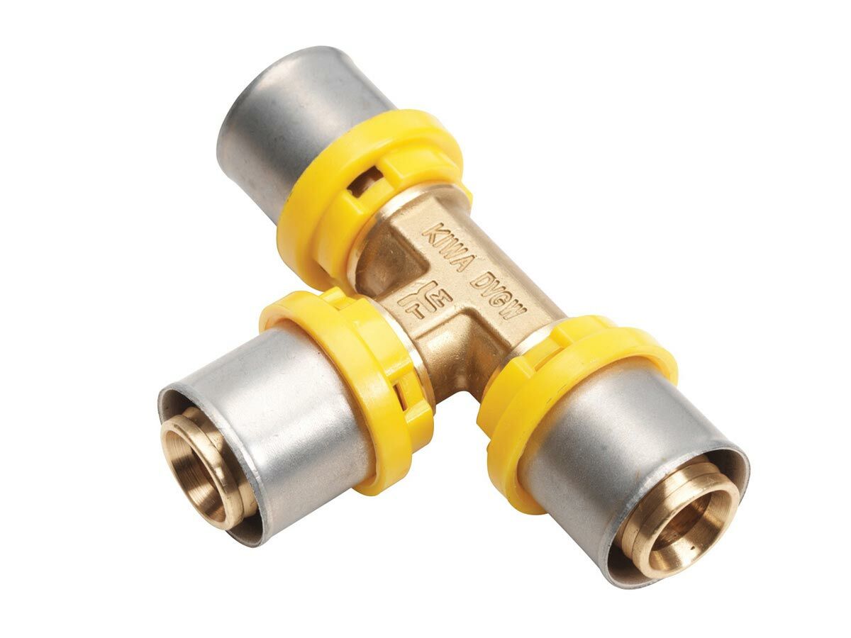 reece Duopex Gas Crimp Reducing Tee 20mm x 16mm x (20mm)