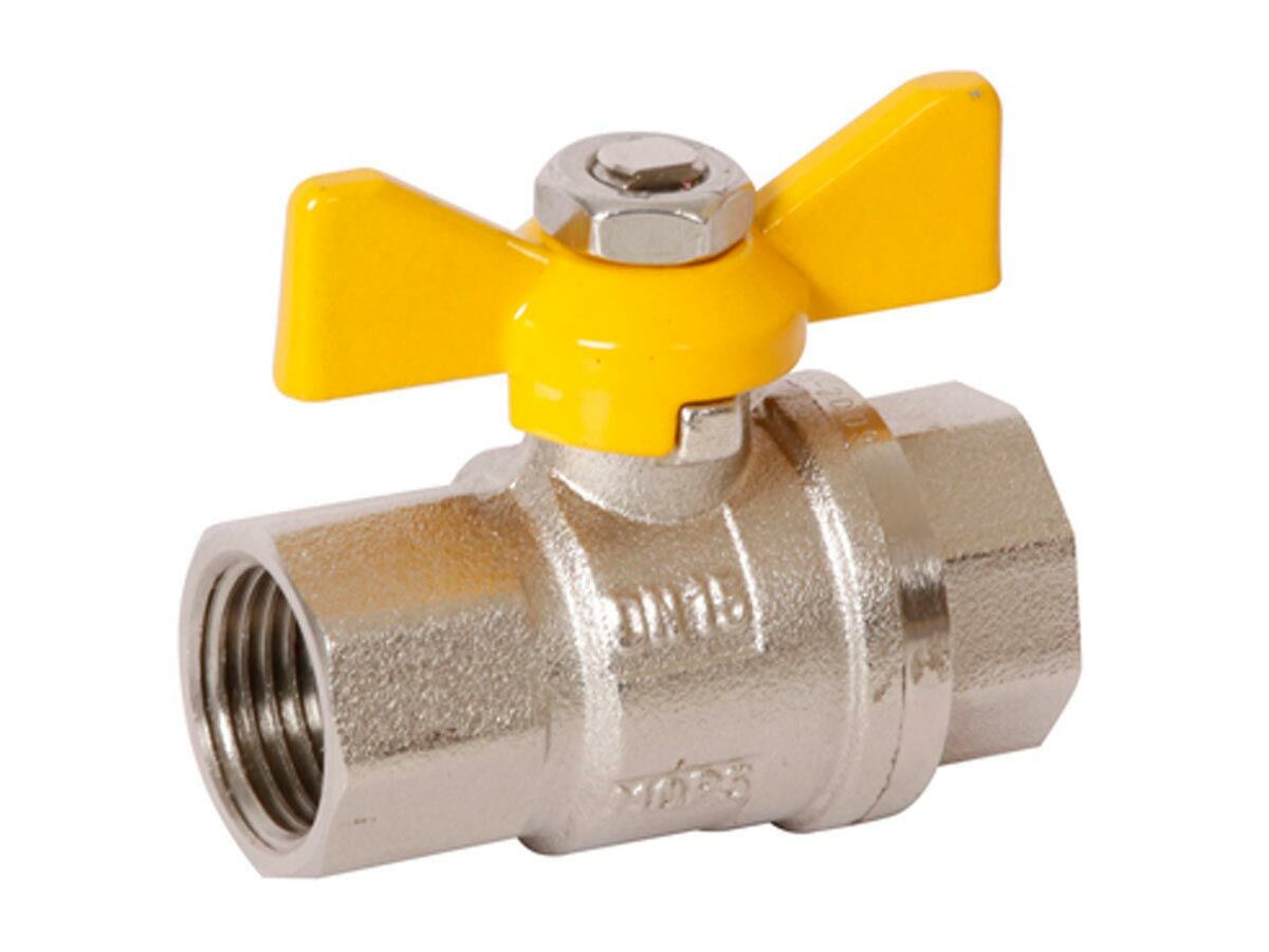 reece Dura Eagle Ball Valve Butterfly Handle Gas Female & Female 20mm