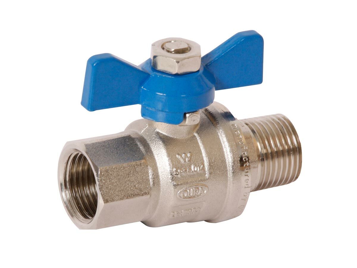 reece Dura Eagle Ball Valve Butterfly Handle Water Male & Female 20mm