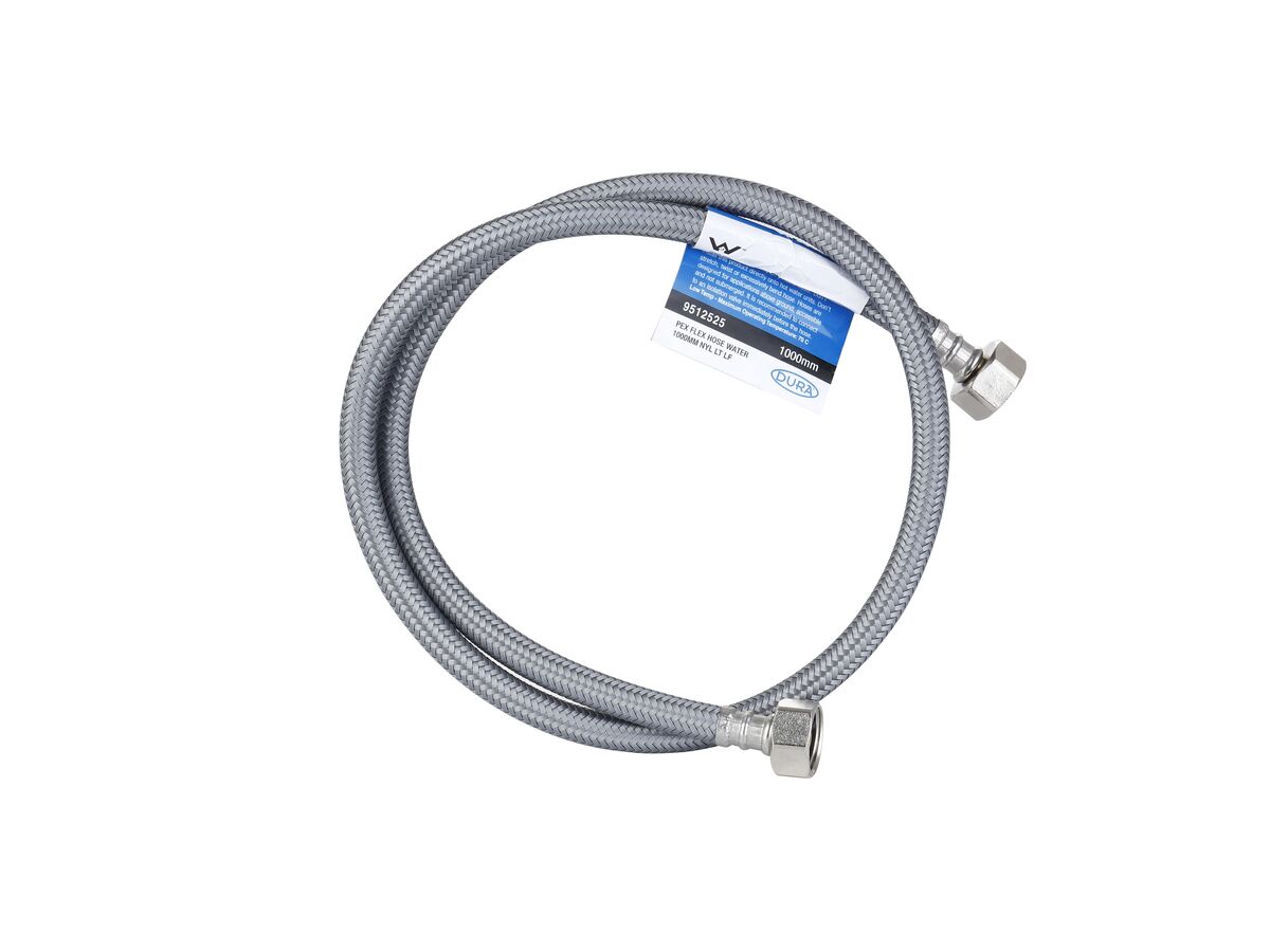 reece Dura Pex Flex Hose Water 1000mm Nylon Low-Temp Lead Free
