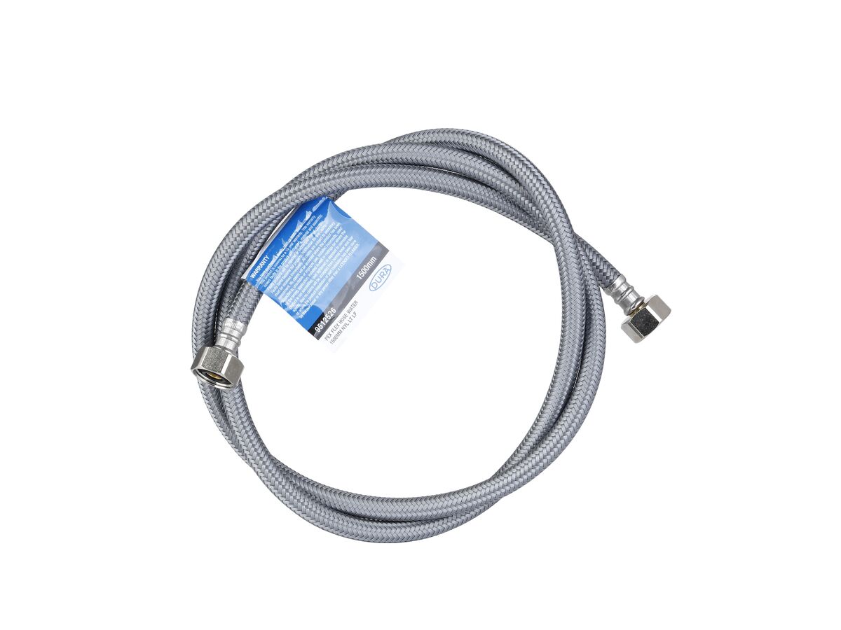reece Dura Pex Flex Hose Water 1500mm Nylon Low-Temp Lead Free