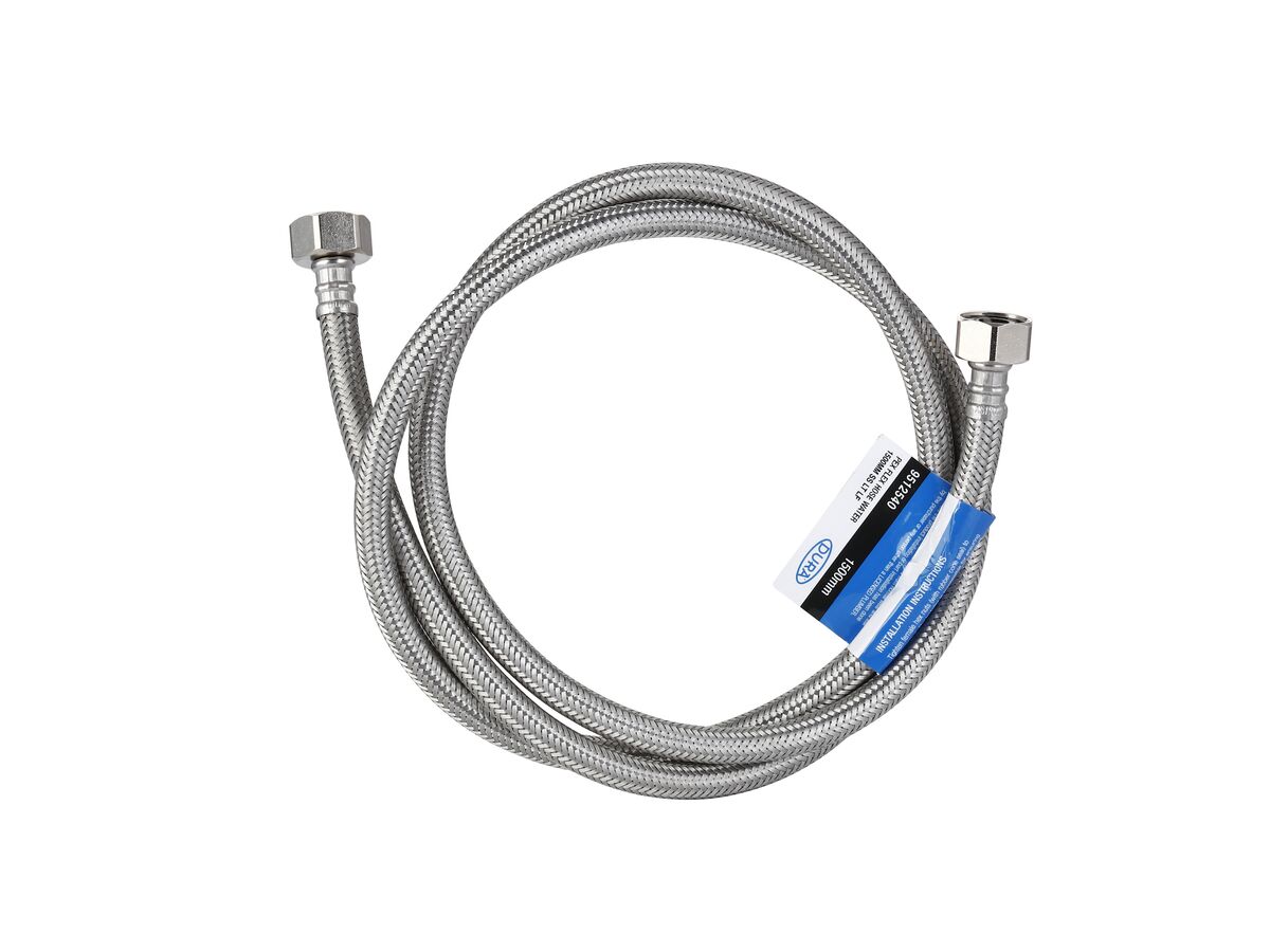reece Dura Pex Flex Hose Water 1500mm Stainless Steel Low-Temp Lead Free