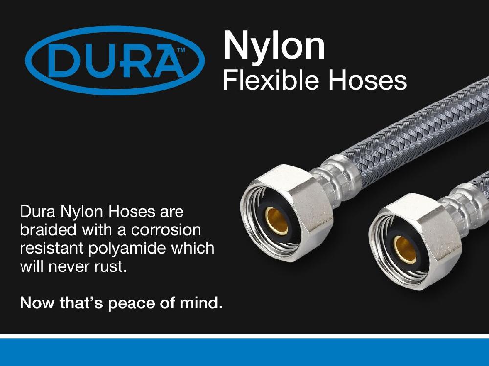 Reece Dura Pex Flex Hose Water 225mm Nylon Low-Temp Lead Free