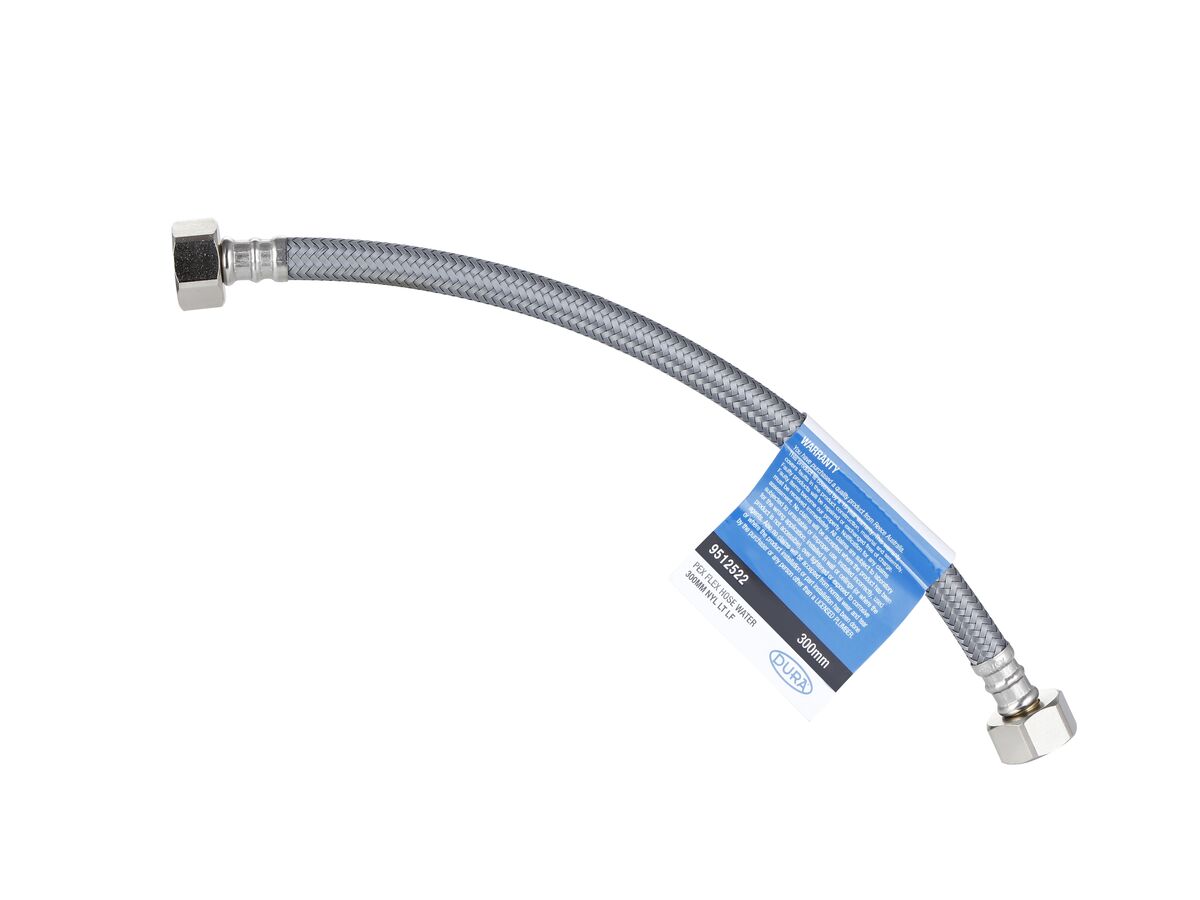 reece Dura Pex Flex Hose Water 300mm Nylon Low-Temp Lead Free