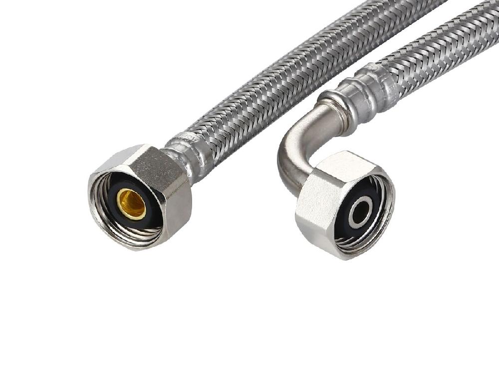 Reece Dura Pex Flex Hose Water With Elbow 450mm Stainless Steel Low-Temp Lead Free