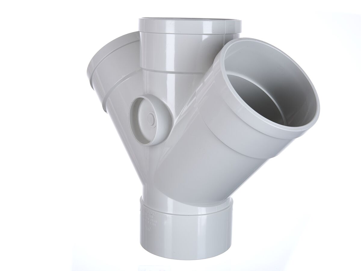reece DWV Junction 100mm x 45 Degree Female & Female Double Plain