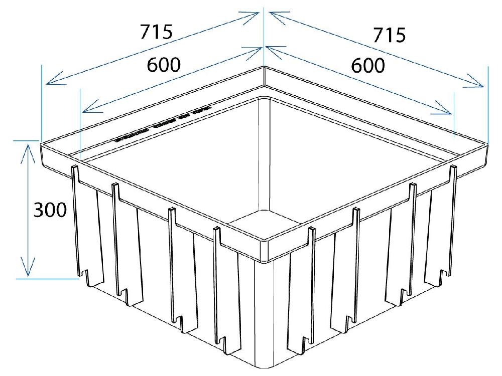 Reece Everhard 600mm Stormwater Pit Riser Only 300mm Deep