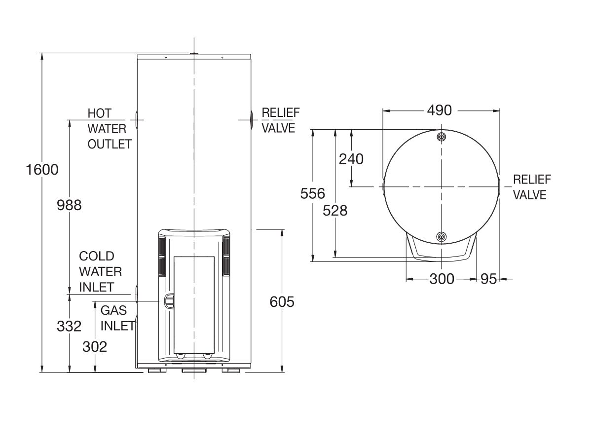 Reece Everhot 272 5 Star 130L Natural Gas Hot Water System
