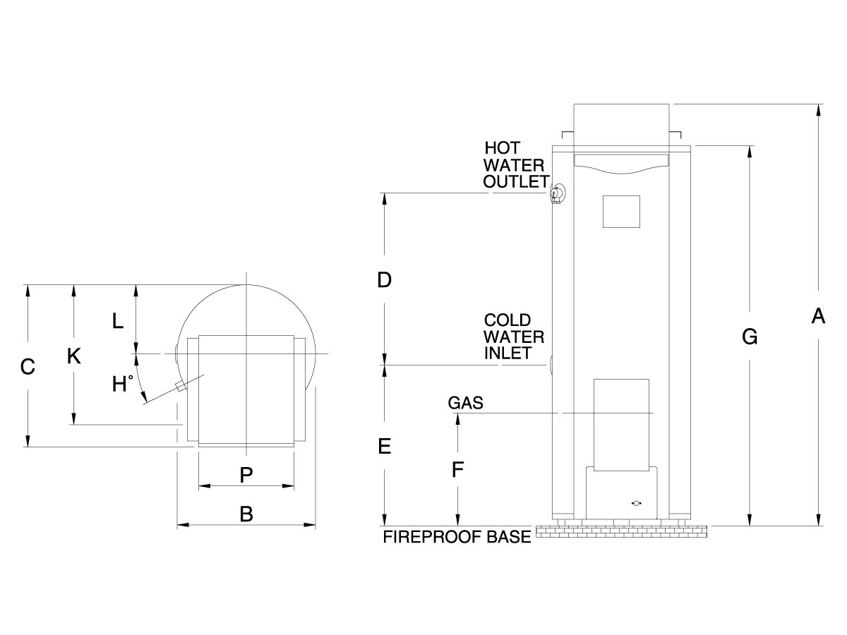 Reece Everhot 275L External Heavy Duty Natural Gas Hot Water System