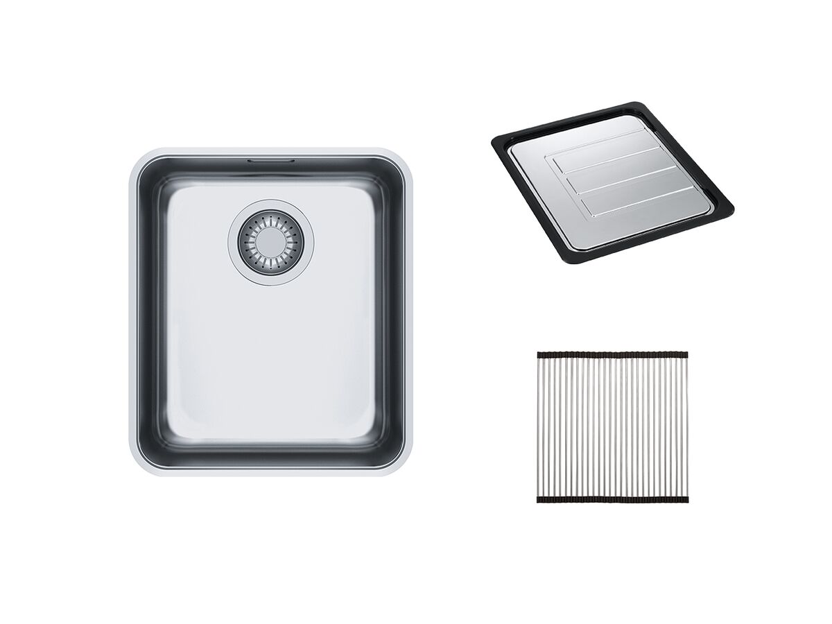 reece Franke Ancona ANX110-34 Single Bowl Undermount Sink Pack Type 2 Stainless Steel