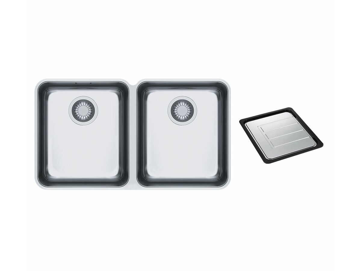 reece Franke Ancona ANX120 Double Bowl Undermount Sink Pack Type 1 Stainless Steel