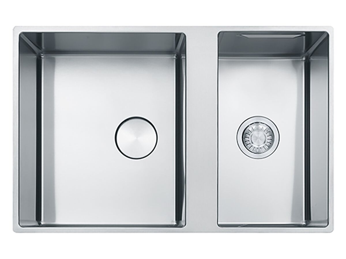 Reece Franke Bow Prep Centre Flushmount Double Bowl Sink Stainless Steel BWX220-41/27