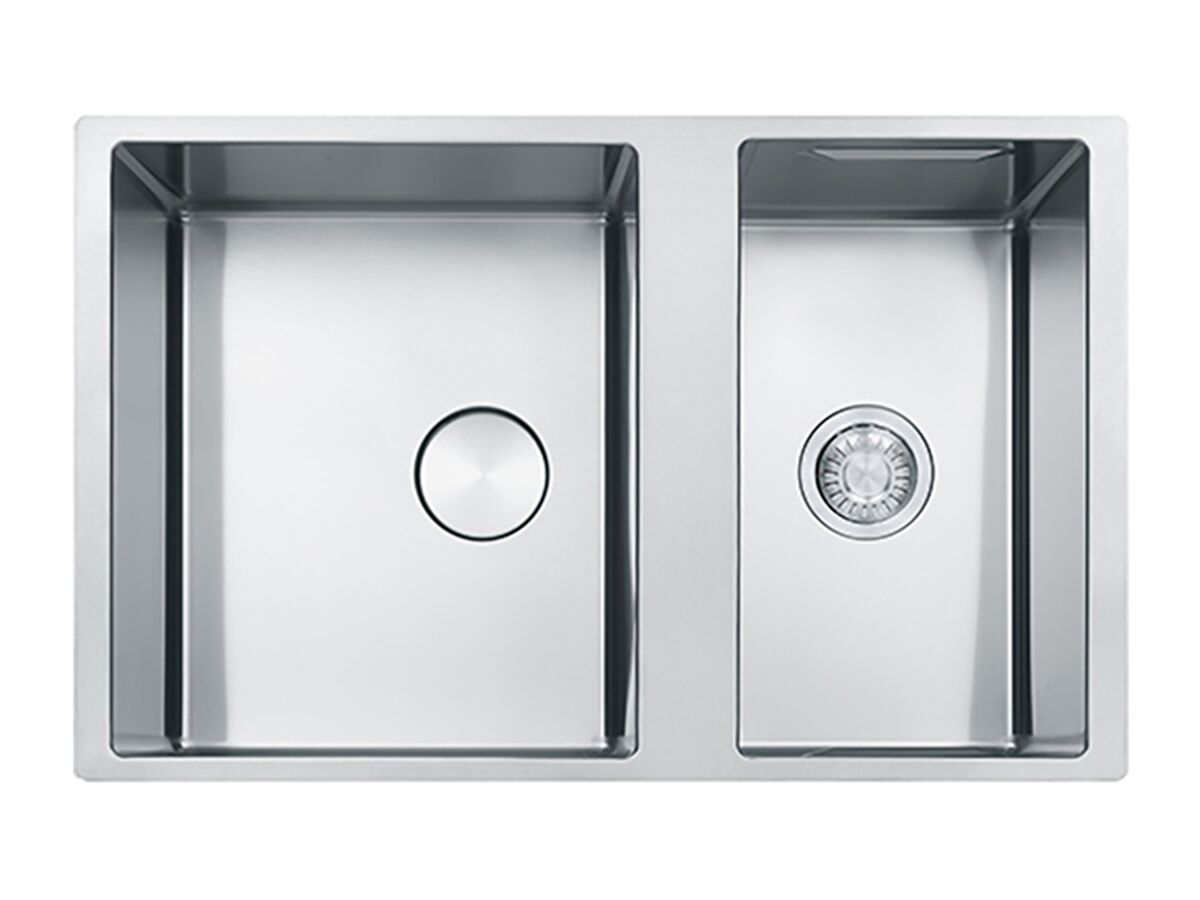 Reece Franke Bow Prep Centre Undermount Double Bowl Sink Stainless Steel BWX120-41/27
