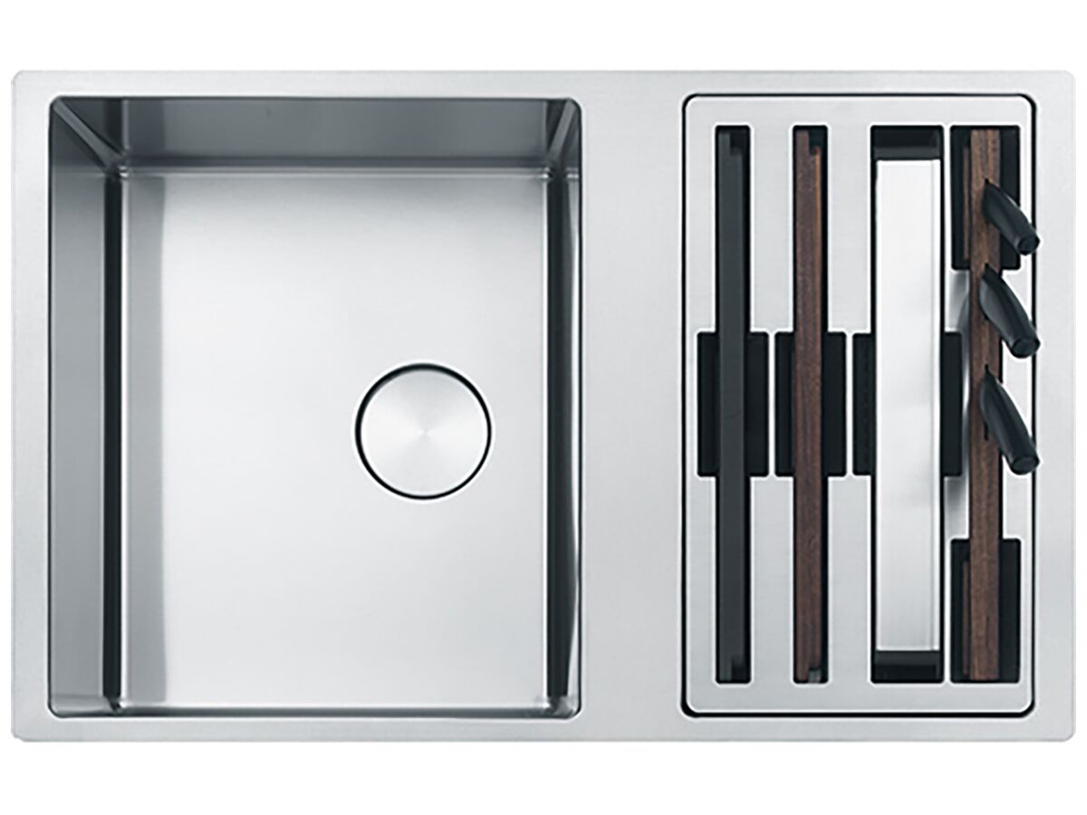 reece Franke Bow Prep Centre Undermount Double Bowl Sink Stainless Steel BWX120-41/27