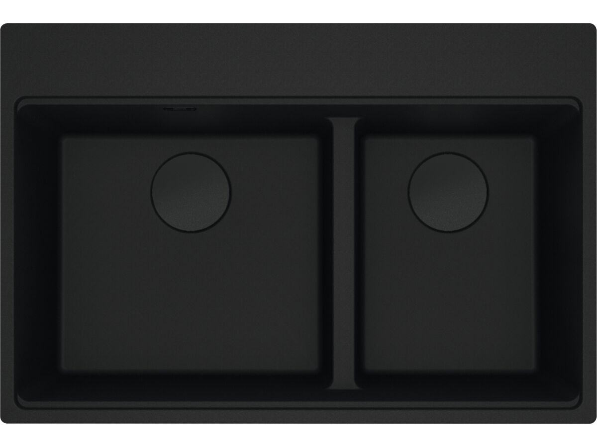 Reece Franke City Fragranite 1.75 Bowl 430mm Bowl + 300mm Bowl Inset Sink Pack Includes Chopping Board And Rollamat Matte Black