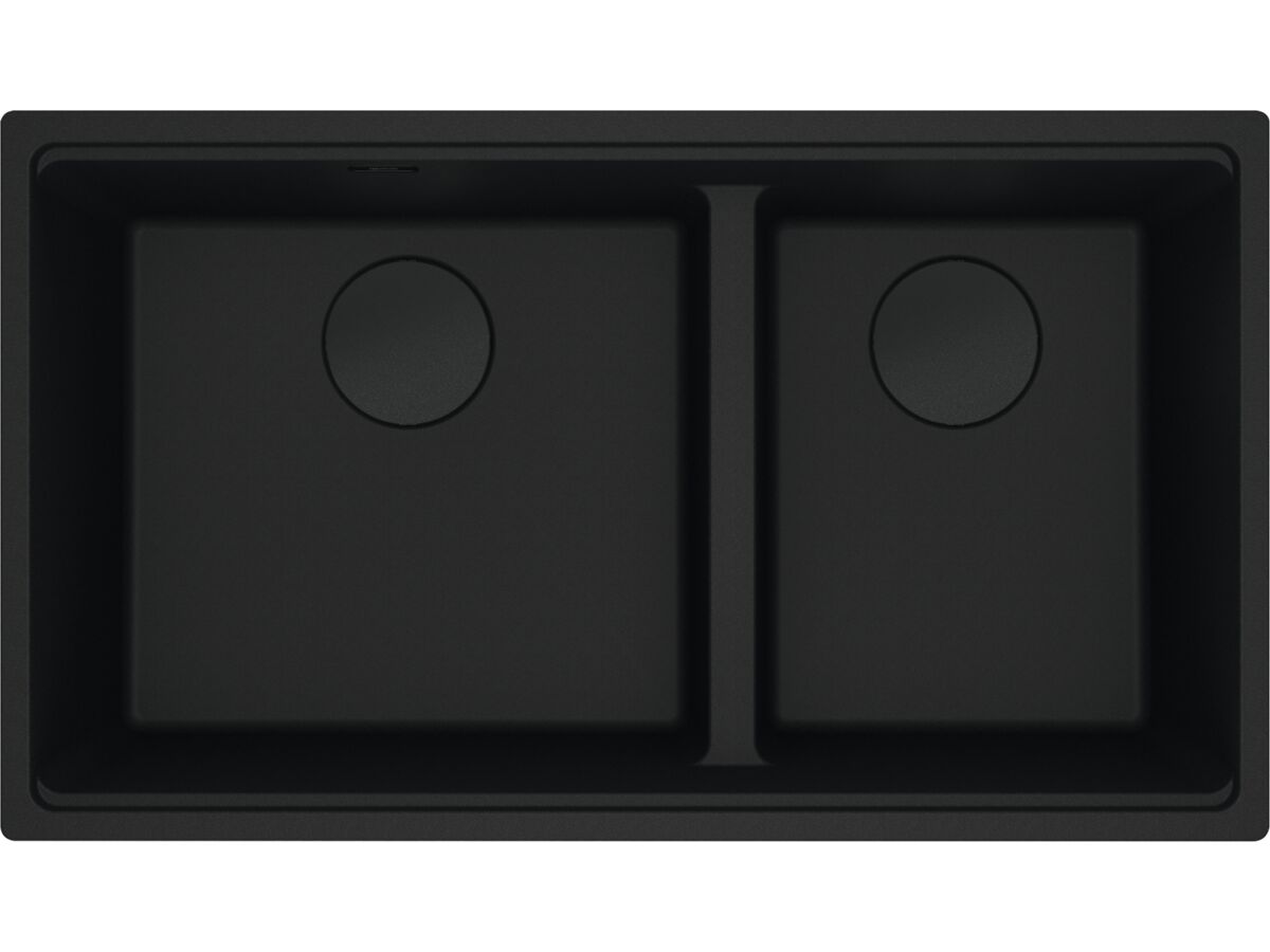 Reece Franke City Fragranite 1.75 Bowl 430mm Bowl + 300mm Bowl Undermount Sink Pack Includes Chopping Board And Rollamat Matte Black