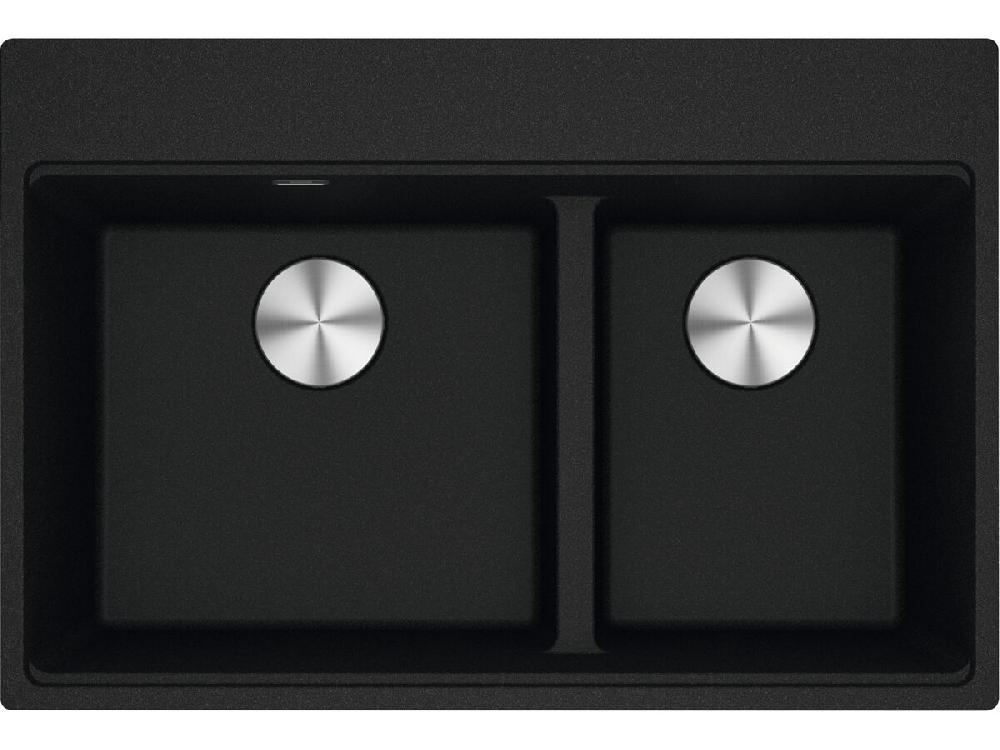 Reece Franke City Fragranite 1.75 Bowl 430mm Bowl + 300mm Bowl Inset Sink Pack Includes Chopping Board And Rollamat Onyx