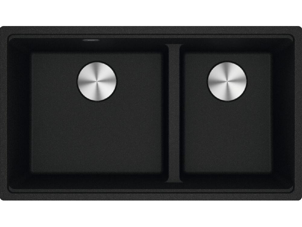 Reece Franke City Fragranite 1.75 Bowl 430mm Bowl + 300mm Bowl Undermount Sink Pack Includes Chopping Board And Rollamat Onyx