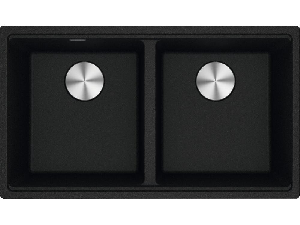 reece Franke City Fragranite Double Bowl 360mm Bowl + 360mm Bowl Undermount Sink Onyx