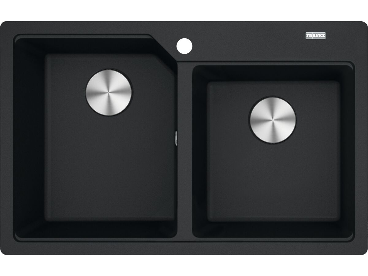 reece Franke City Fragranite Double Bowl Inset Sink Onyx