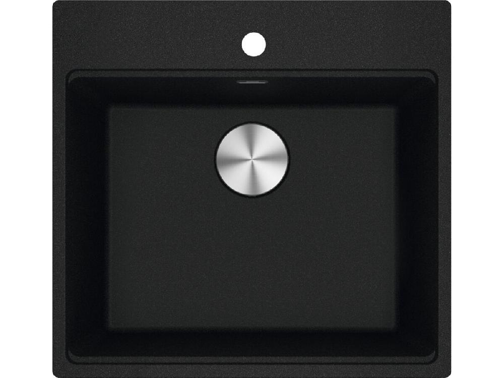 reece Franke City Fragranite Single Bowl 510mm Inset Sink with Tap Ledge Onyx
