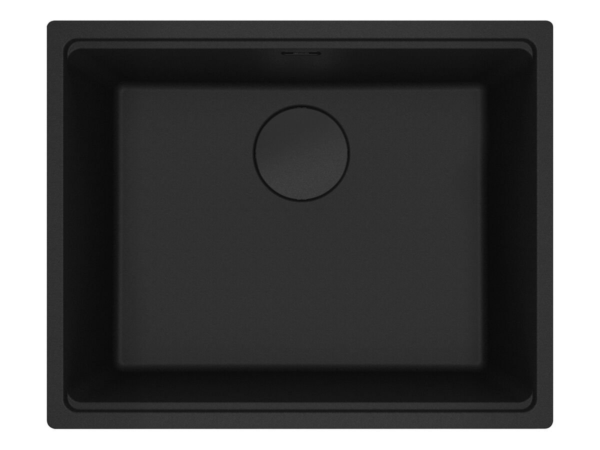 reece Franke City Fragranite Single Bowl 510mm Undermount Sink Matte Black