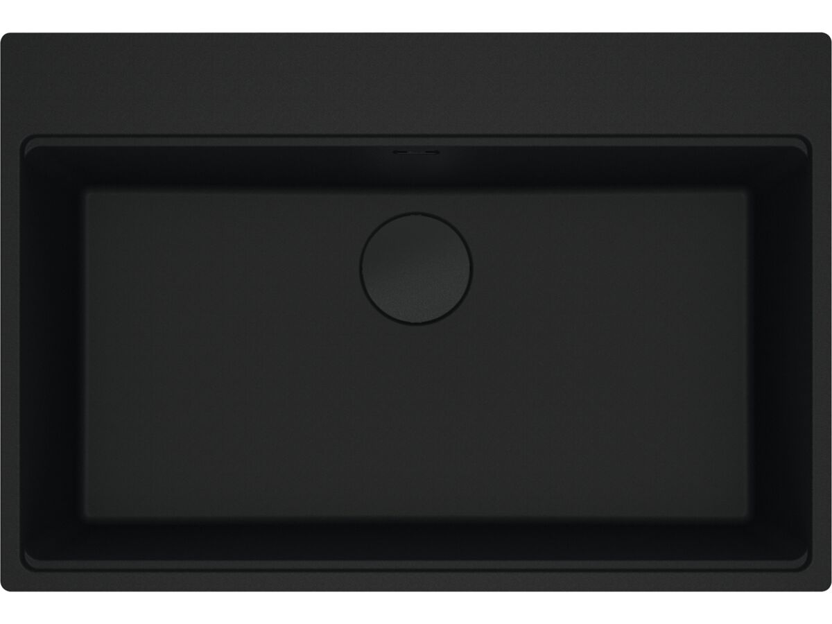 Reece Franke City Fragranite Single Bowl 750mm Inset Sink Pack Includes Chopping Board And Rollamat Matte Black