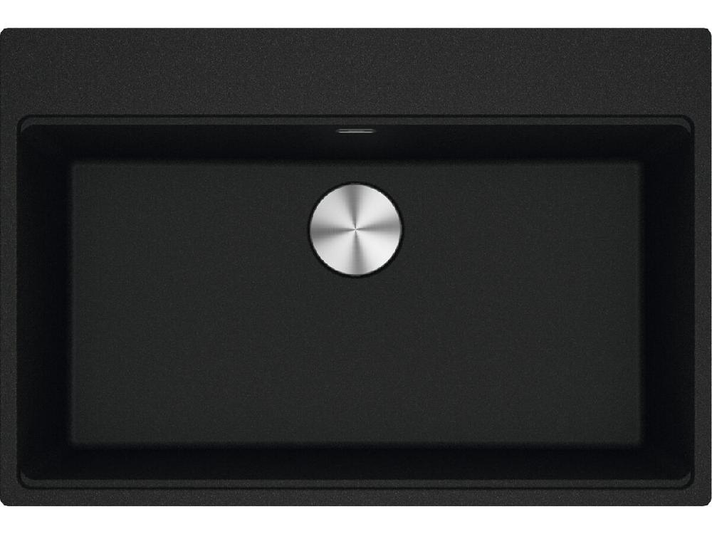 Reece Franke City Fragranite Single Bowl 750mm Inset Sink Pack Includes Chopping Board And Rollamat Onyx
