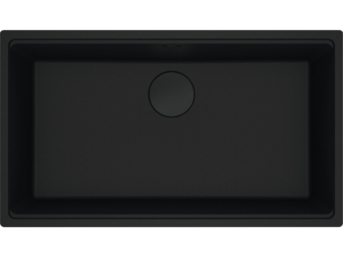 Reece Franke City Fragranite Single Bowl 750mm Undermount Sink Pack Includes Chopping Board And Rollamat Matte Black