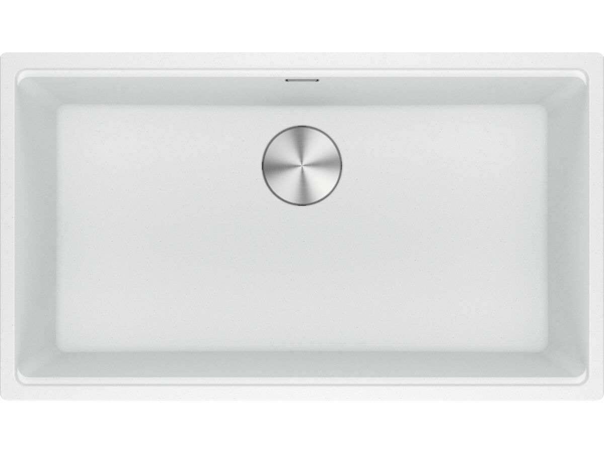 Reece Franke City Fragranite Single Bowl 750mm Undermount Sink Pack Includes Chopping Board And Rollamat Polar White