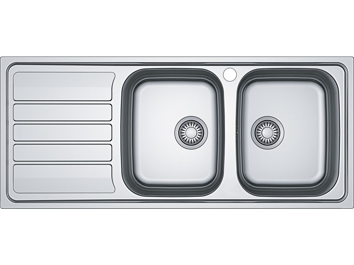 reece Franke Flash Flx621 Double Bowl Sink Only Left Hand Drain-Right Hand Bowl