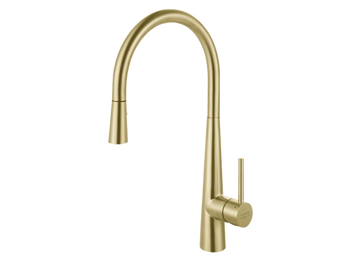 reece Franke Steel Pull Out Sink Mixer Brushed Gold (5 Star) Lead Free