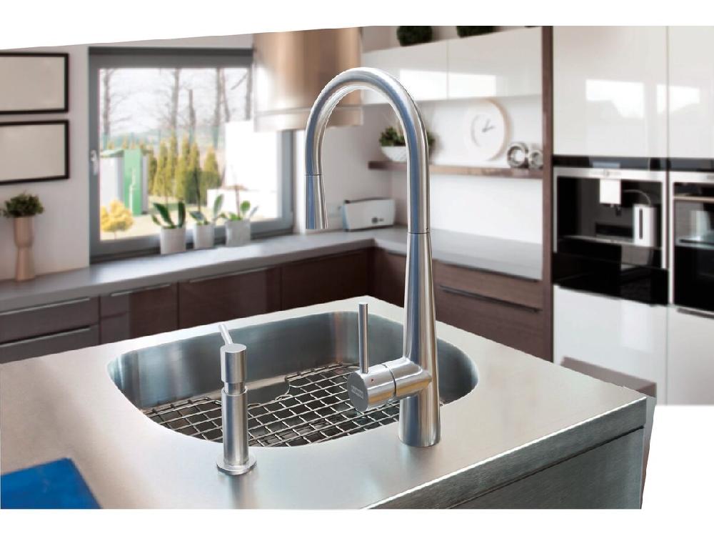 Reece Franke Steel Pull Out Sink Mixer Brushed Stainless Steel (5 Star)