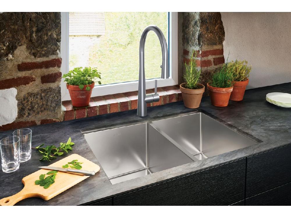 Reece Franke Steel Pull Out Sink Mixer Brushed Stainless Steel (5 Star)