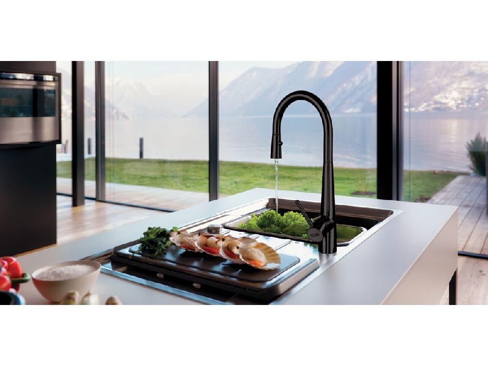 Reece Franke Steel Pull Out Sink Mixer Industrial Black PVD (5 Star)