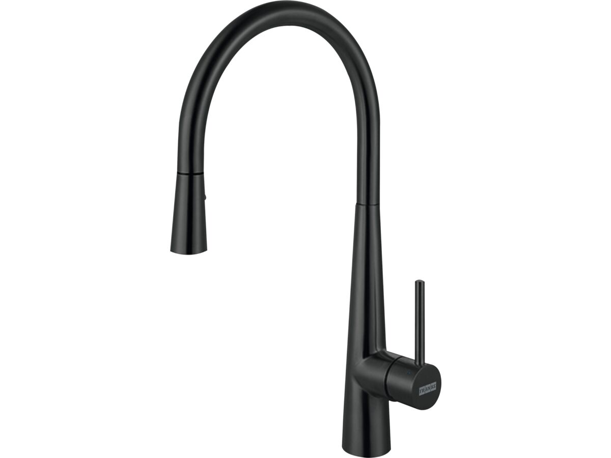 reece Franke Steel Pull Out Sink Mixer Industrial Black PVD (5 Star)