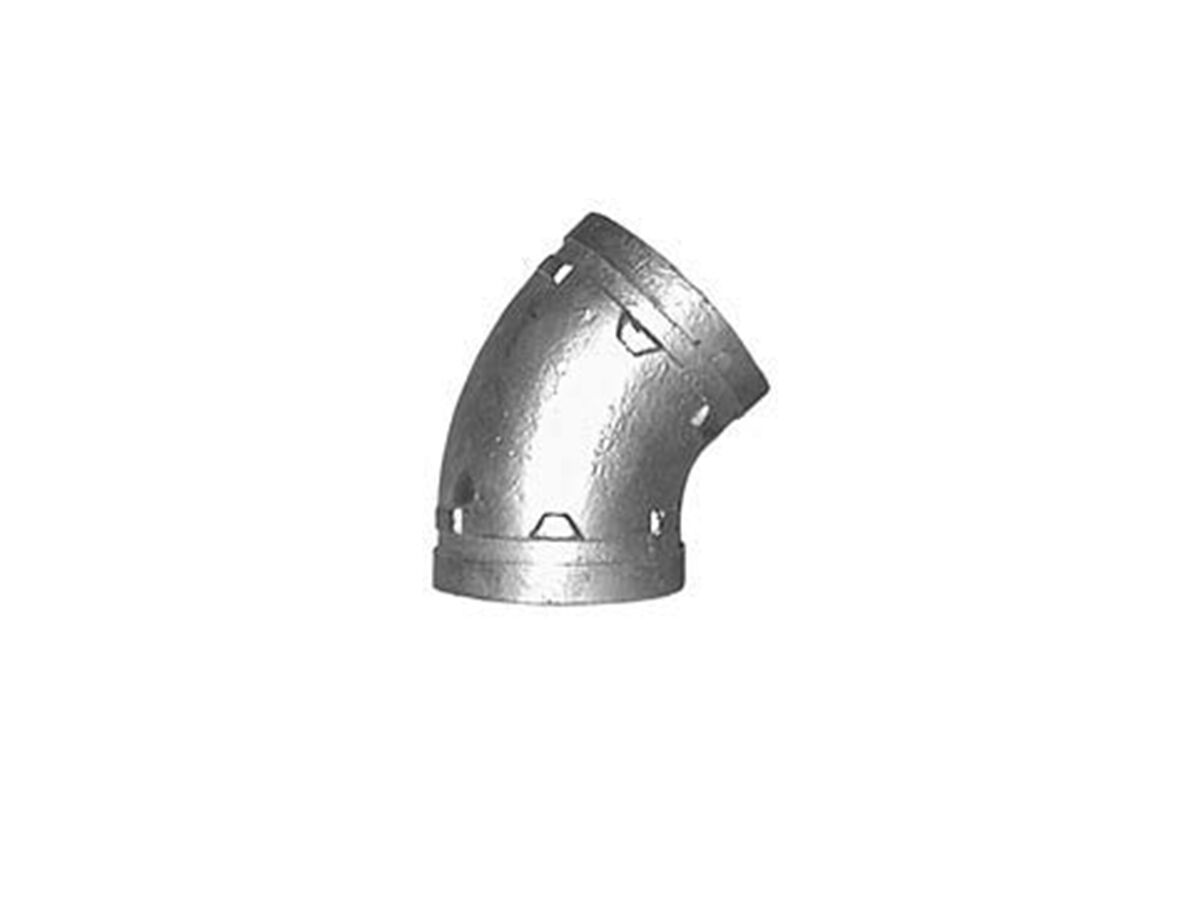 reece Galvanised Roll Groove Elbow 45 Degrees 50mm (60)