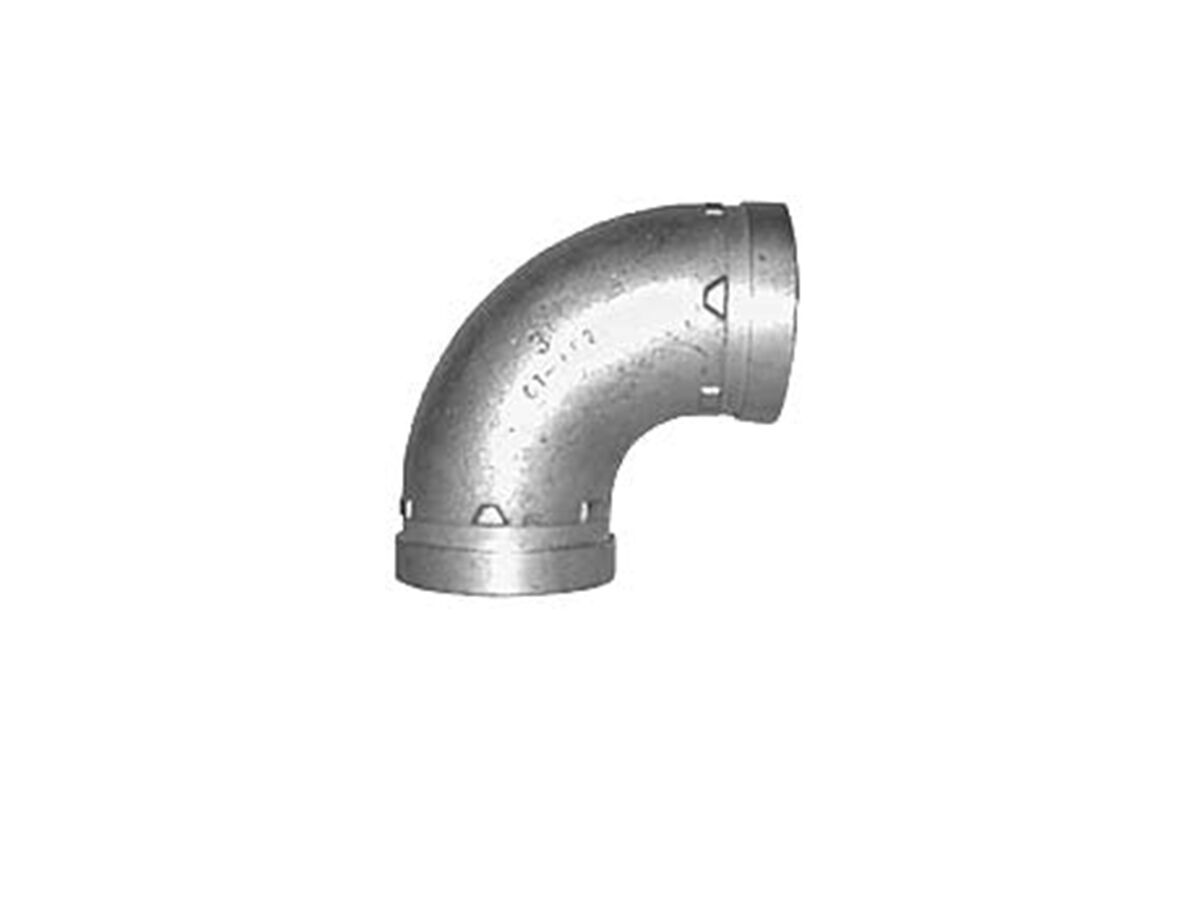 reece Galvanised Roll Groove Elbow Short Radius 90 Degrees 50mm (60)