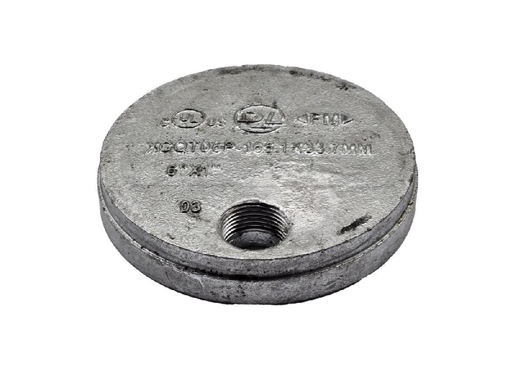reece Galvanised Roll Groove Tapped End Cap 150mm (165) x 25mm Female BSP