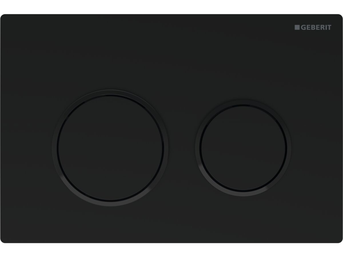 reece Geberit Omega 20 Dual Flush Button Matte Black/Black/Matte Black Easy Clean Coating