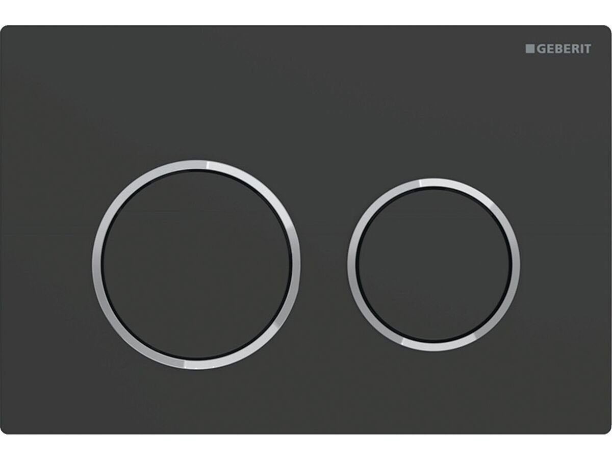 reece Geberit Omega 20 Dual Flush Button Matte Black/Chrome/Matte Black Easy Clean Coating