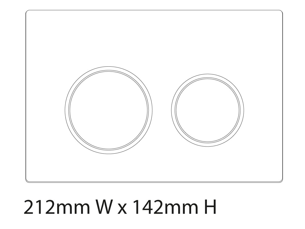 Reece Geberit Omega 20 Dual Flush Button White/Matte White/White