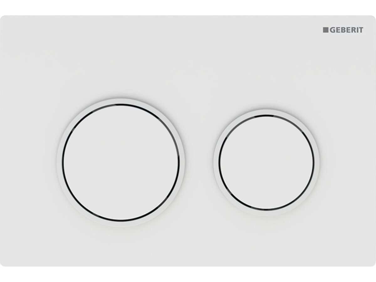 reece Geberit Omega 20 Dual Flush Button White/Matte White/White