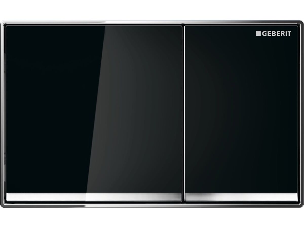 reece Geberit Omega 60 Dual Flush Button Black Glass