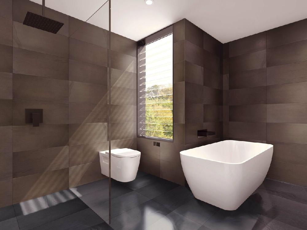 Reece Geberit Omega Remote Square 70 Vanity Black Glass