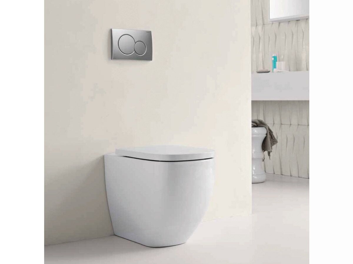 Reece Geberit Sigma 01 Dual Flush Button ABS Satin Chrome Easy Clean Coating